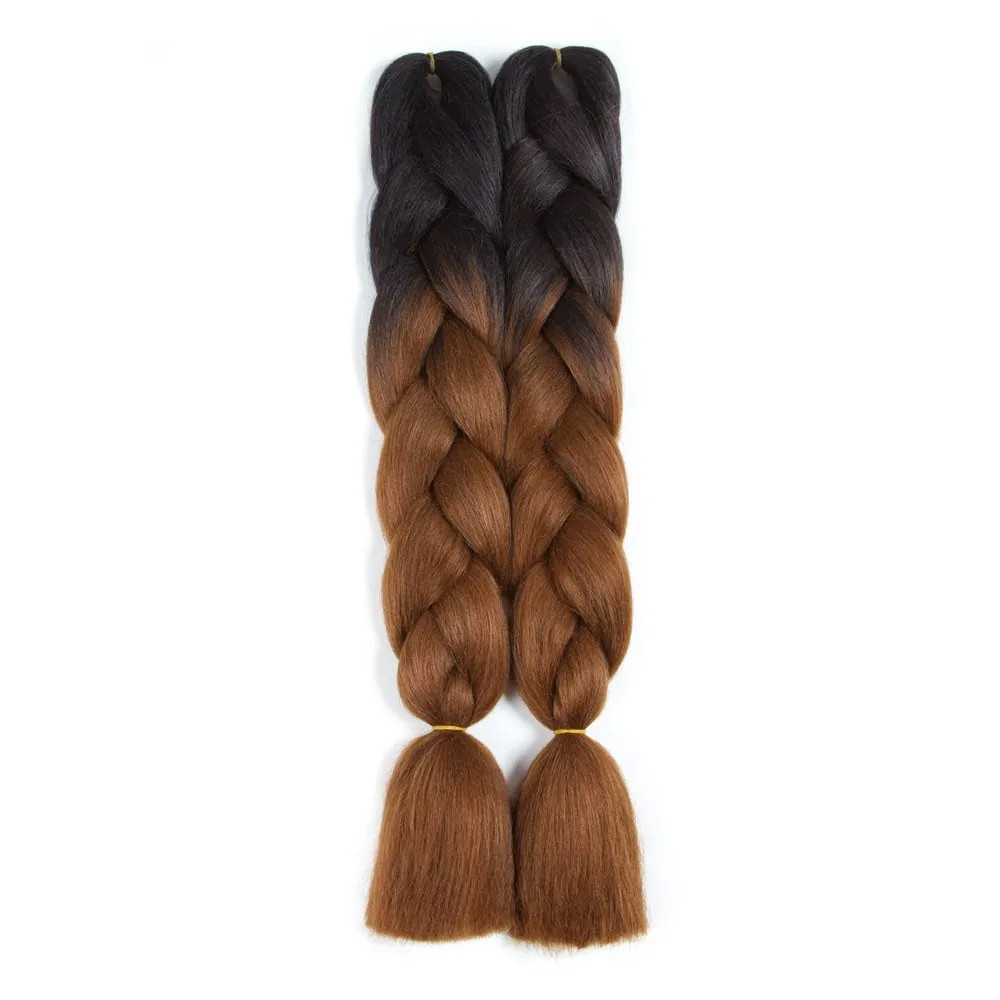 Ombre Synthetic Kanekalon Braiding Hair Crochet Braids False Hair Extensions