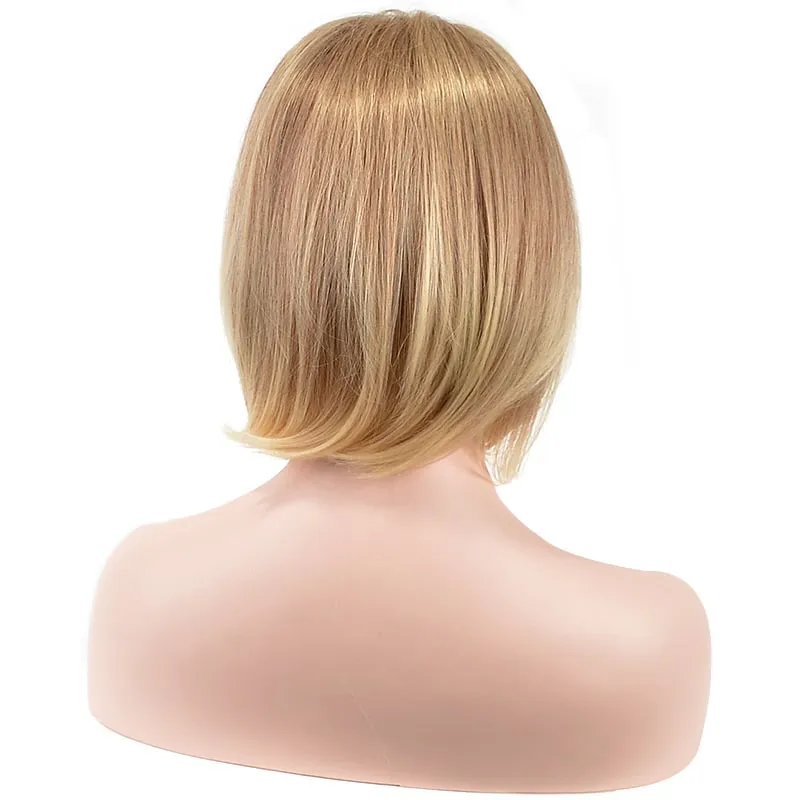 Straight Bob Medium Straight Capless 12 Inches Synthetic Capless Wigs