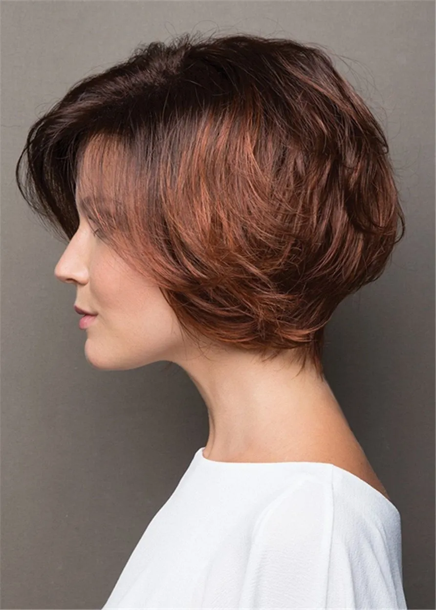 Short Bob Hairstyle Wavy Synthetic Hair Women Wigs