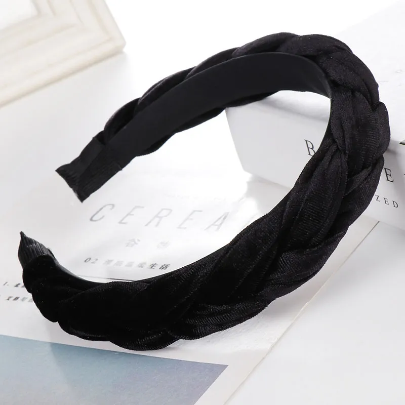 Velvet Knit Hair Band Pure Color Hair Accessories