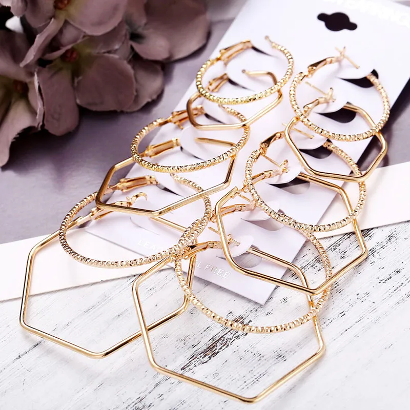 Dimante Irregular Golden Earrings