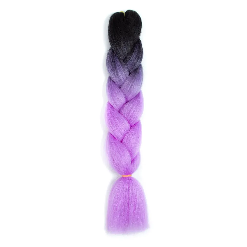 Ombre Synthetic Kanekalon Braiding Hair Crochet Braids False Hair Extensions