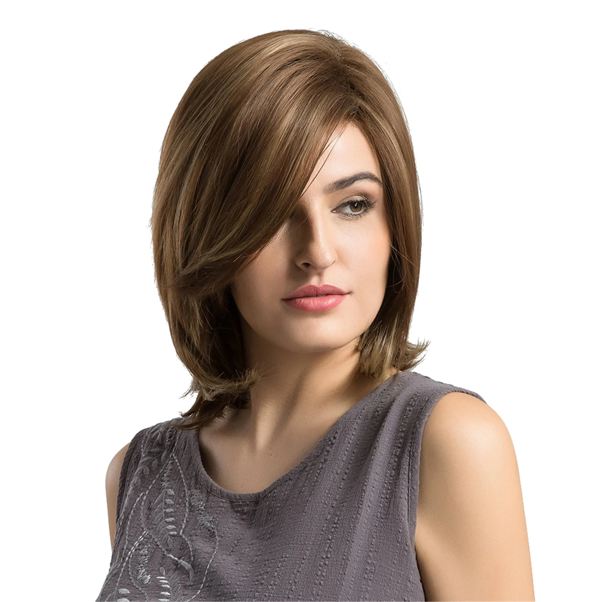 Shoulder Length Bob Style Synthetic Capless Women Wigs