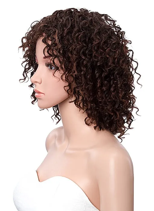 Short Kinky Curly African American Capless Synthetic Wigs 14 Inches