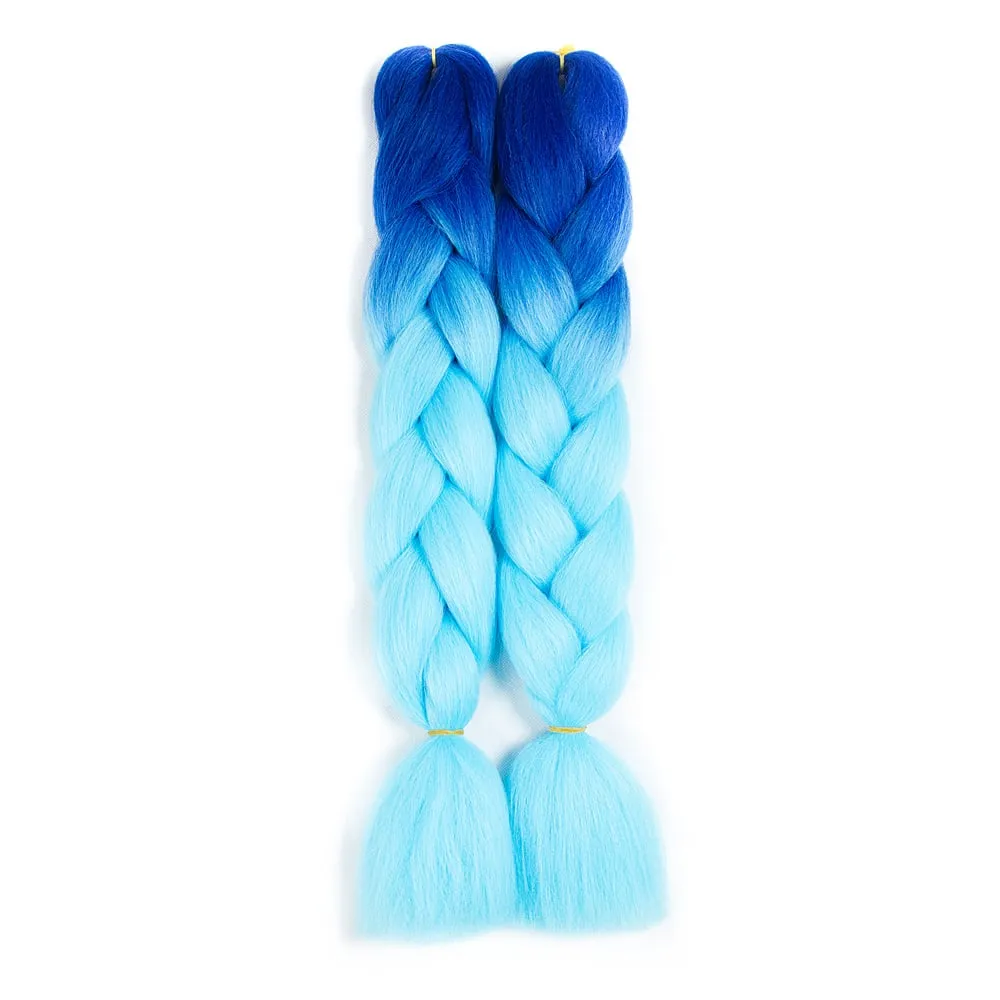 Ombre Synthetic Kanekalon Braiding Hair Crochet Braids False Hair Extensions