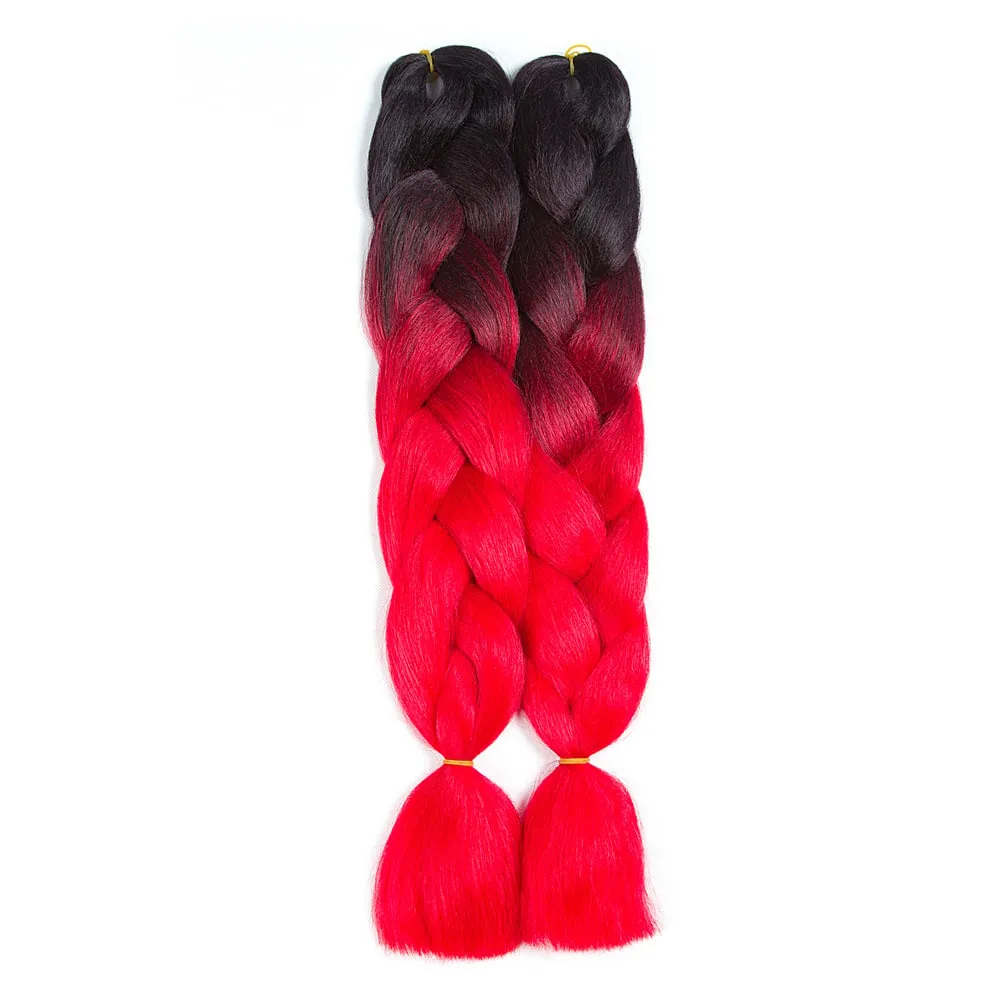 Ombre Synthetic Kanekalon Braiding Hair Crochet Braids False Hair Extensions