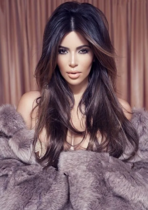 New Long Kim Kardashian Hairstyle 100% Indian Hair Lace Wig 22 Inches