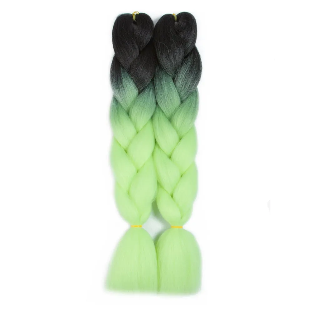 Ombre Synthetic Kanekalon Braiding Hair Crochet Braids False Hair Extensions