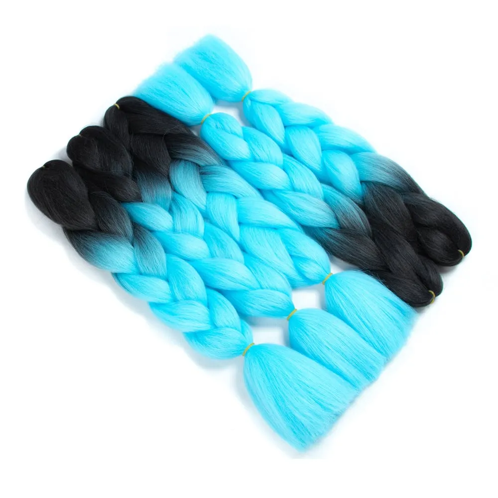 Ombre Synthetic Kanekalon Braiding Hair Crochet Braids False Hair Extensions