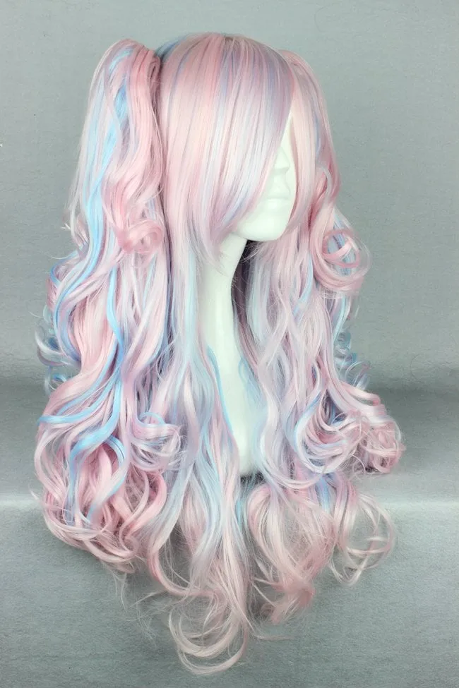 New Arrival Long Deep Wave Mixed Color Cosplay Wig 26 Inches