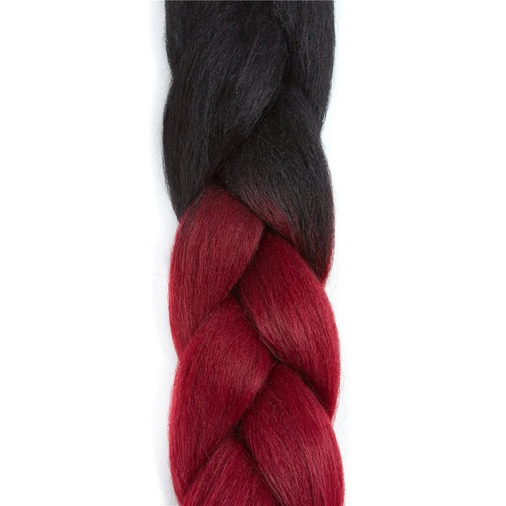 Ombre Synthetic Kanekalon Braiding Hair Crochet Braids False Hair Extensions