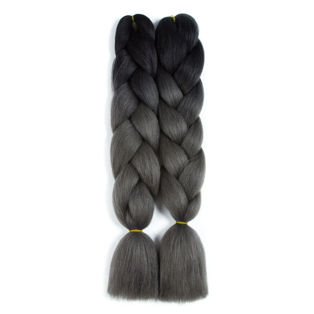 Ombre Synthetic Kanekalon Braiding Hair Crochet Braids False Hair Extensions