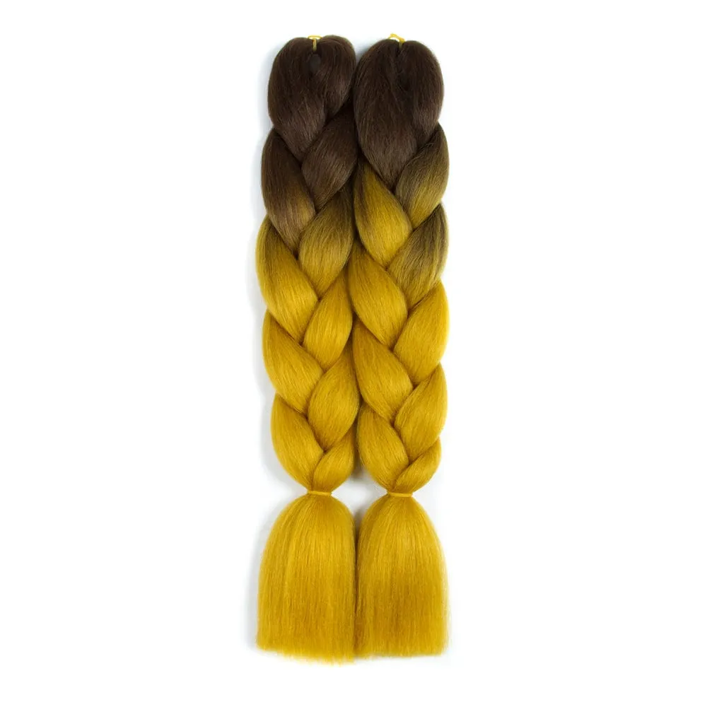 Ombre Synthetic Kanekalon Braiding Hair Crochet Braids False Hair Extensions