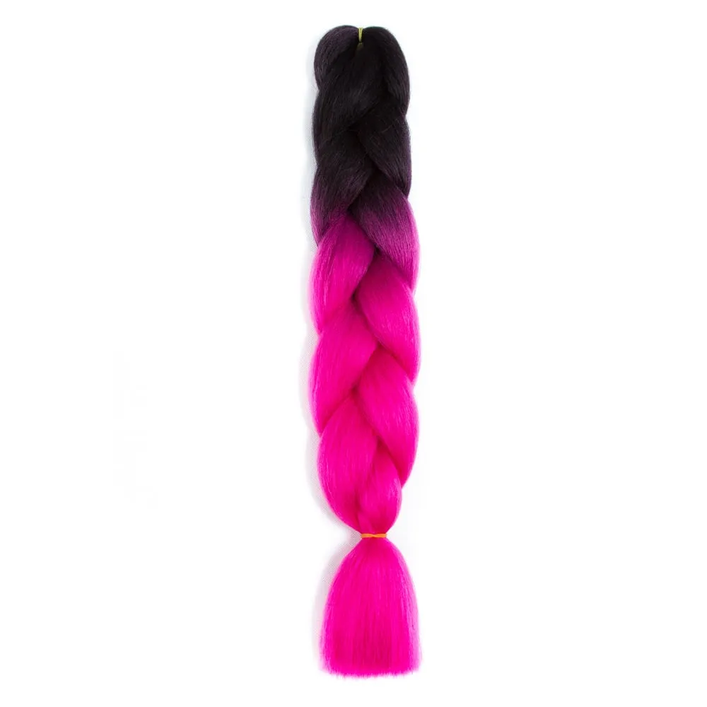 Ombre Synthetic Kanekalon Braiding Hair Crochet Braids False Hair Extensions