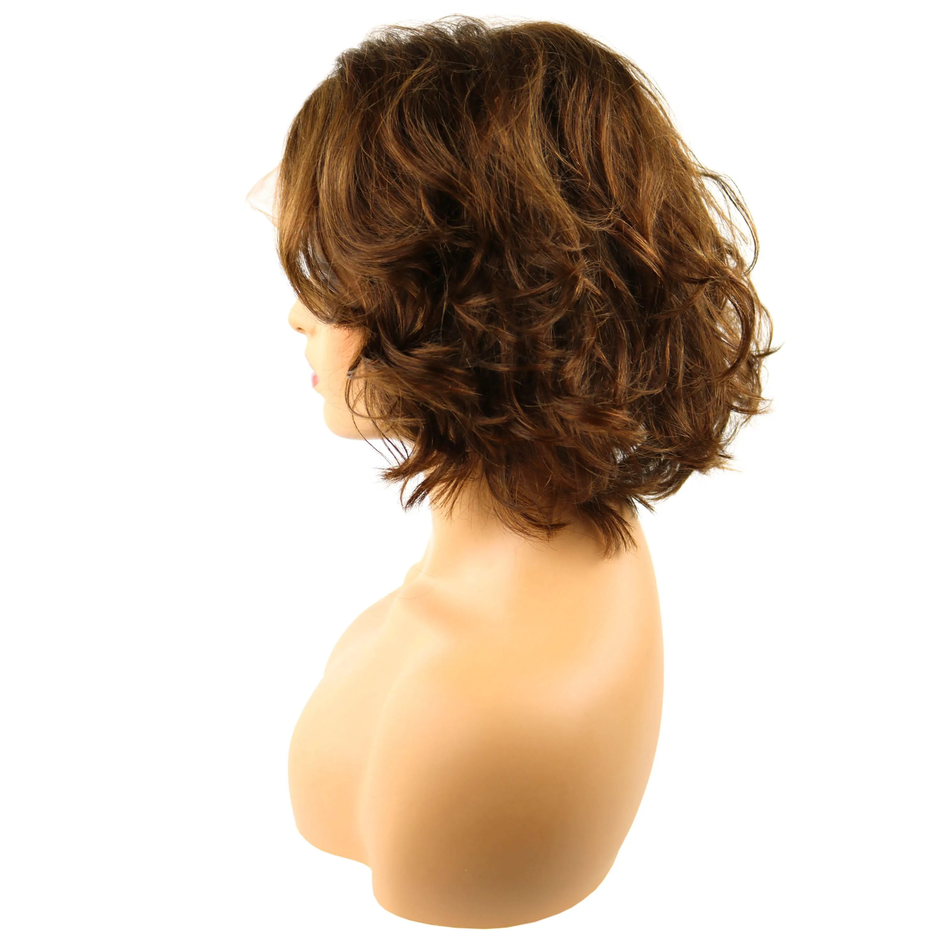 Alfre Woodard Short Wave Hairstyle Fluffy Natural Smooth Full Lace Wig 100% Real Human Hair 12 Inches